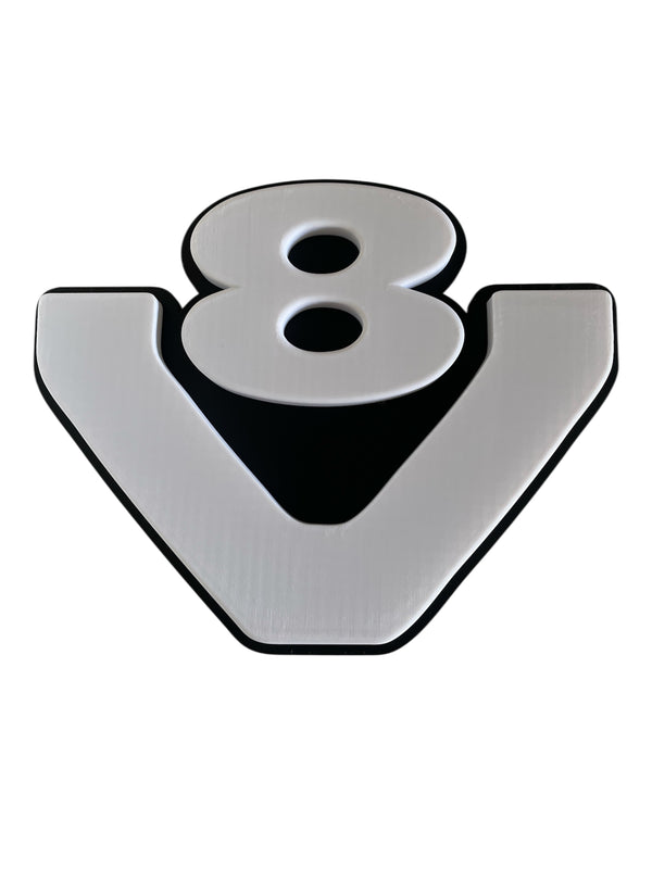 V8 skilt