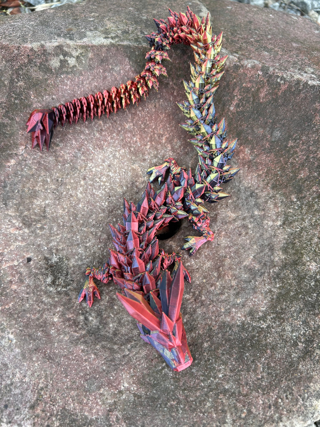 Krystal drage 3D Printet Fidget