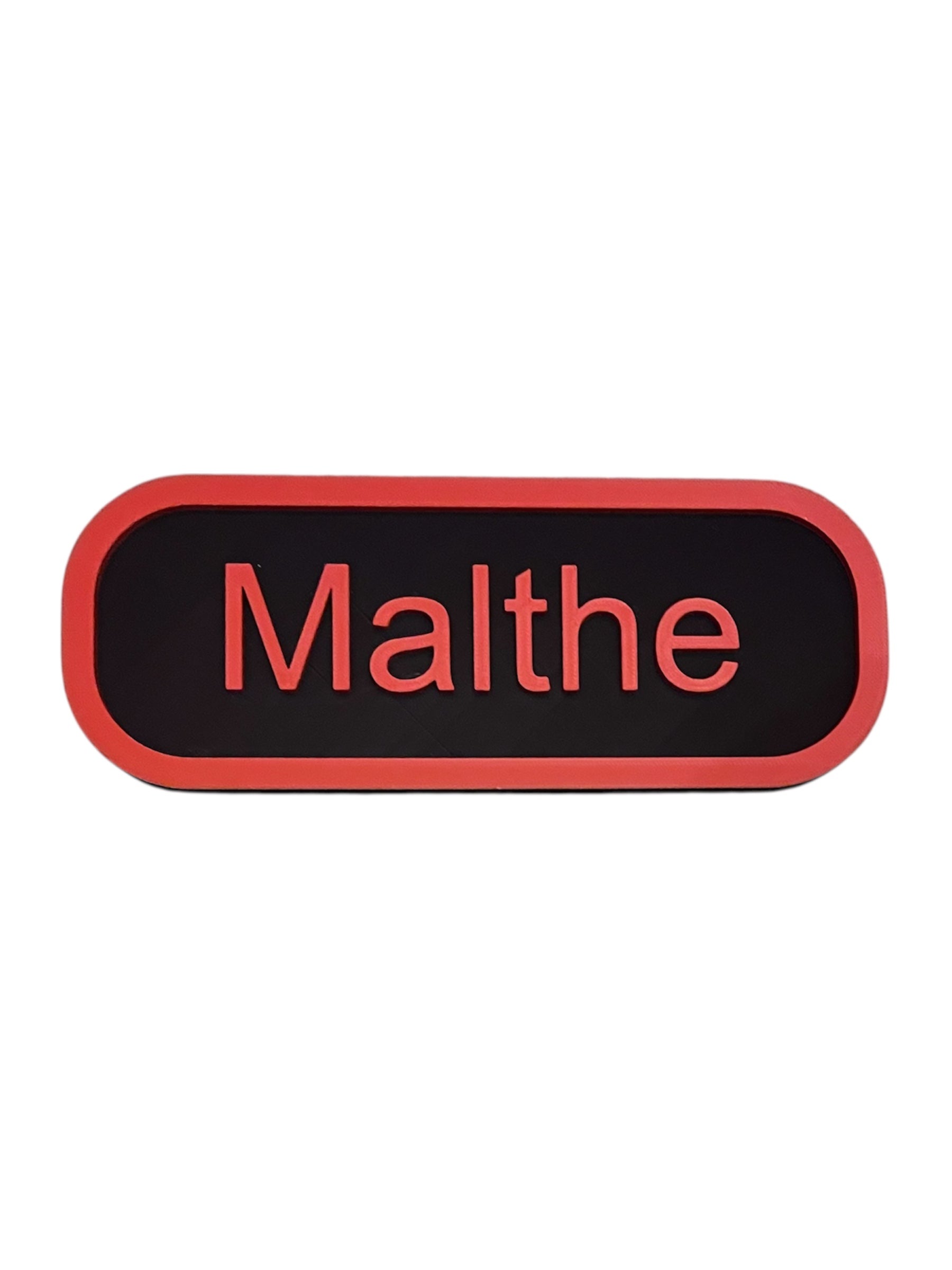 Personlig 3D-printet navneskilt